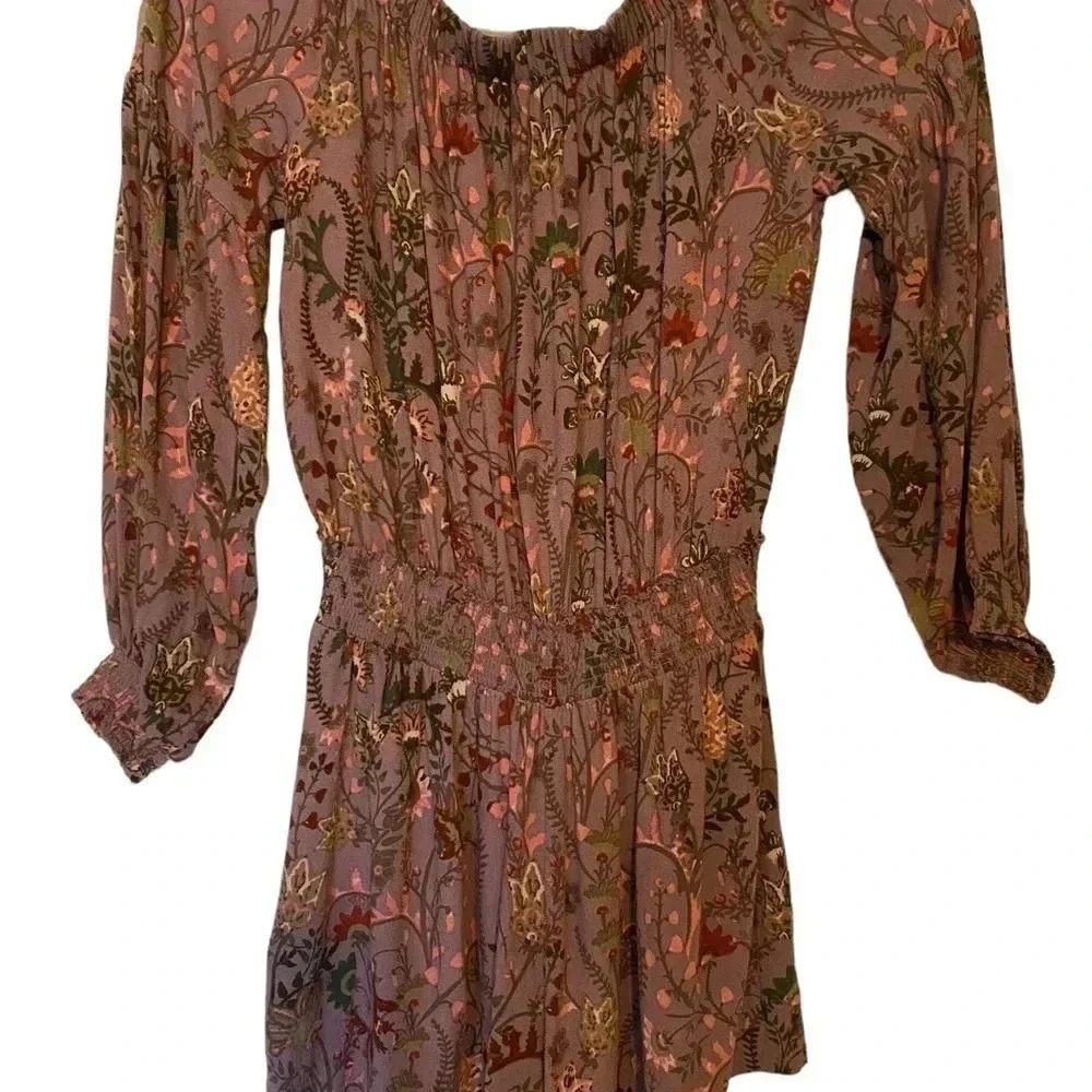 Free People Romper purple paisley boho - Picture 4 of 5